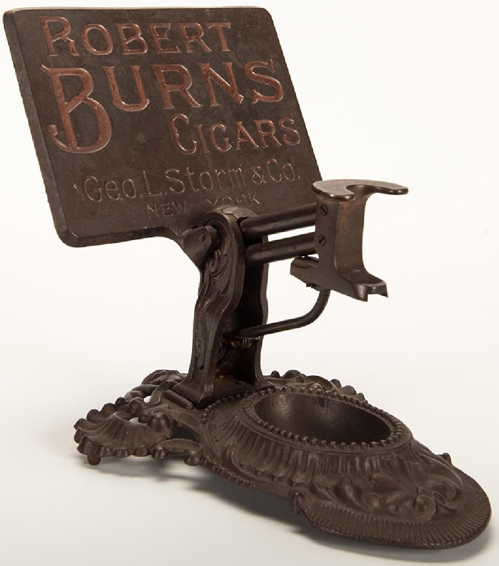 Robert Burns Cast Iron Cigar Cutter “Geo. L. Storm & (1 of 1)