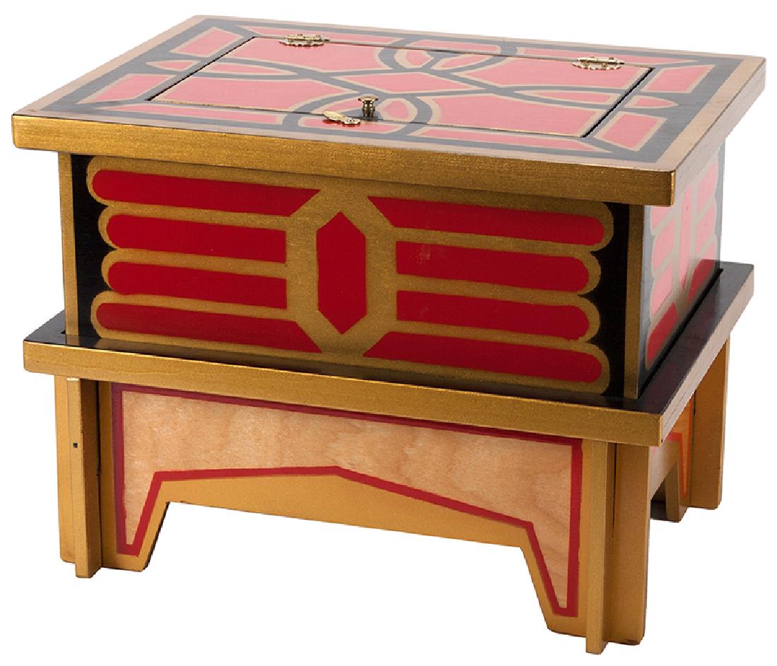 Rapid Rabbit Vanish.: Rapid Rabbit Vanish. Alhambra: Owen Magic Supreme, ca. 1965. A rabbit is placed into a brightly-painted chest, which is disassembled piece-by-piece. The animal has vanished. Sucker mechanism in base.