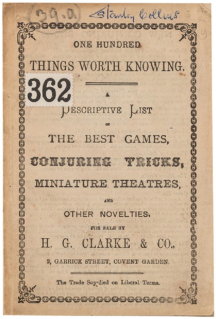 H.G. Clarke & Co. Things Worth Knowing. A Descriptive (1 of 2)