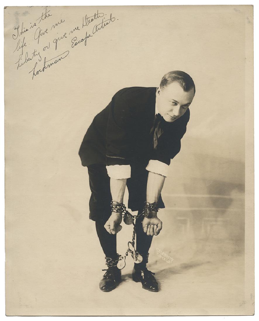 Three Signed Portraits of Escape Artists. (1 of 3)