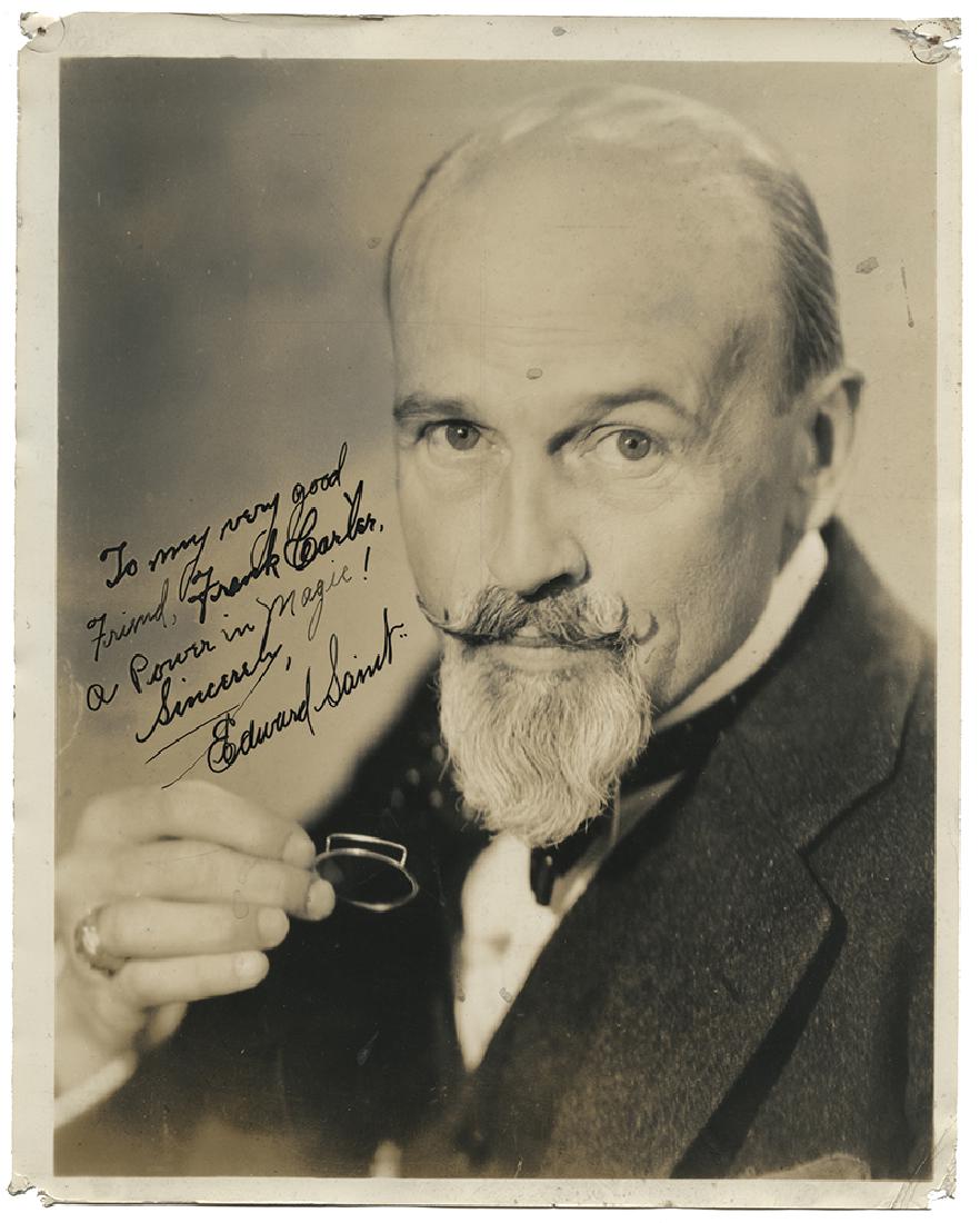 Two Photographs Inscribed and Signed. Saint, Edward. (1 of 2)