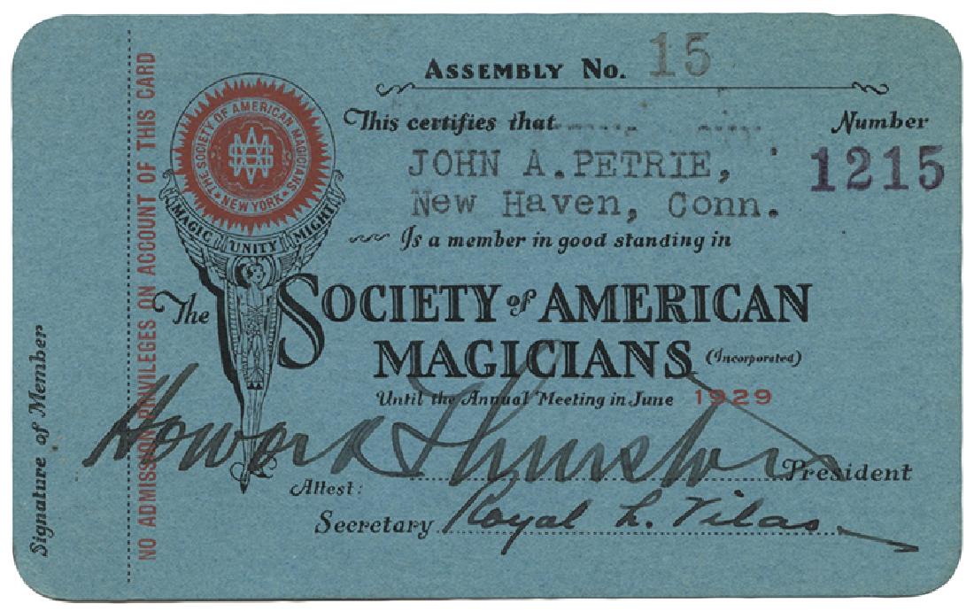 John Petrie’s S.A.M. Membership Card, Signed by (1 of 1)