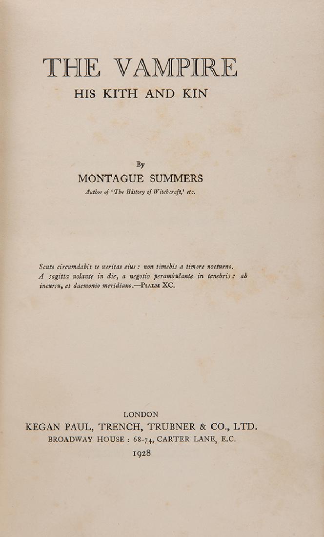 Summers, Montague. Two Volumes on Supernatural (1 of 3)