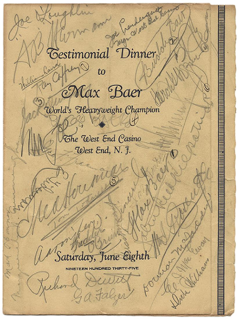 [Sport. Boxing] Testimonial Dinner to Max Baer Program (1 of 1)