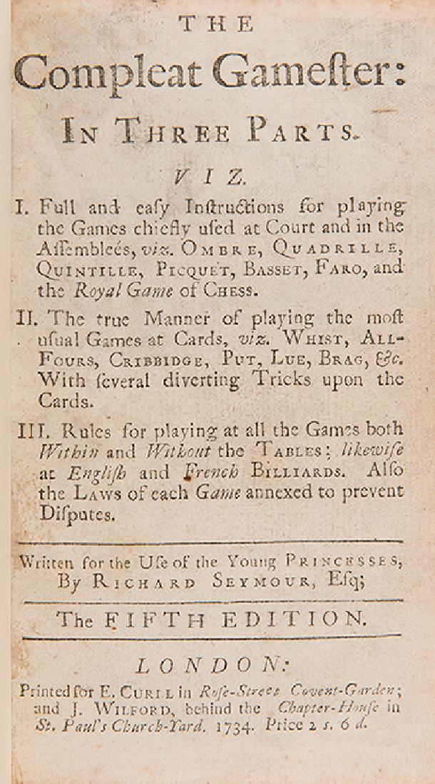 [Games] Seymour, Richard. The Compleat Gamester: In (1 of 2)