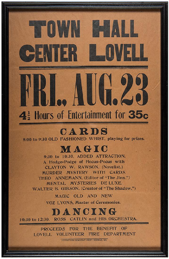 Gibson, Walter. Two Broadsides featuring "The Shadow (1 of 2)