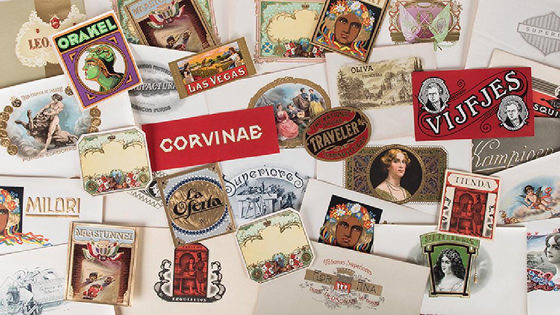 [Tobacciana] Collection of Hundreds of Cigar Bands and (1 of 2)