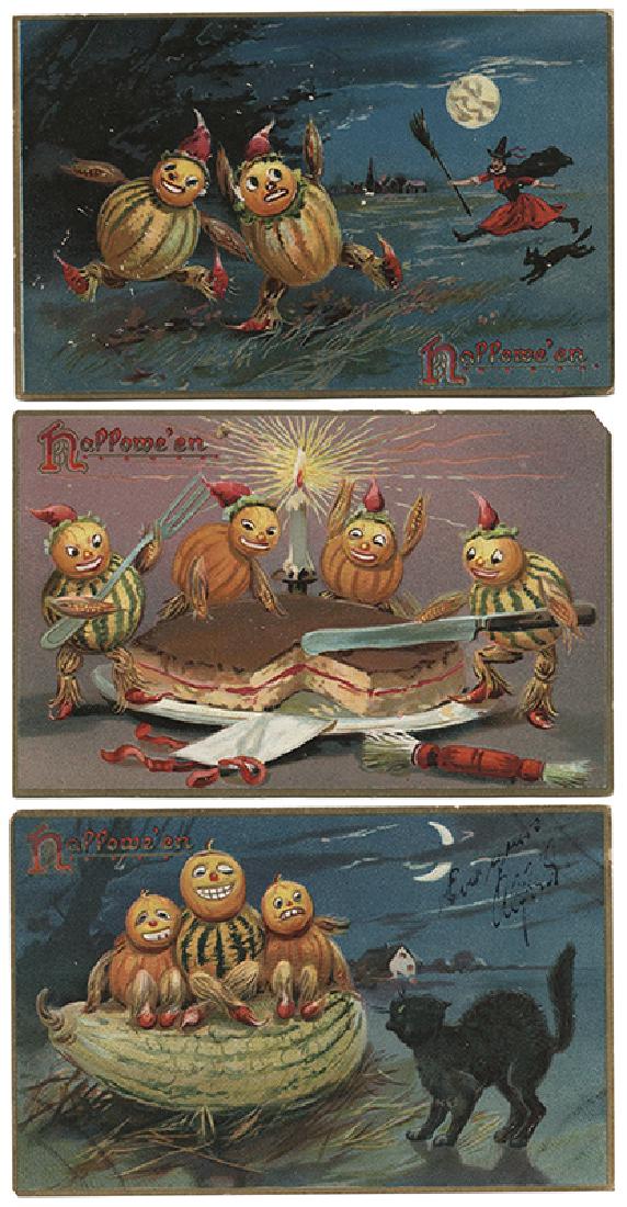 Nine Halloween Postcards. Raphael Tuck Series No. 150. (1 of 3)