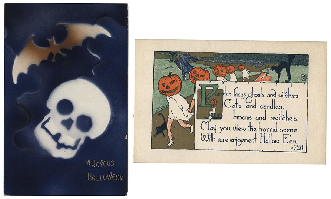Halloween Postcards. Lot of Two. (1 of 1)