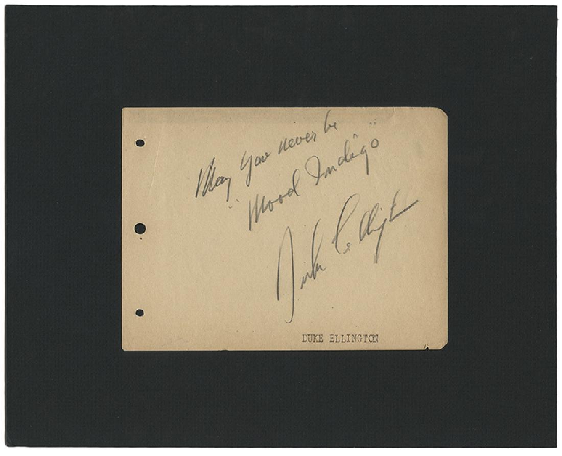 Ellington, Duke. Autographed Note Signed. (1 of 1)