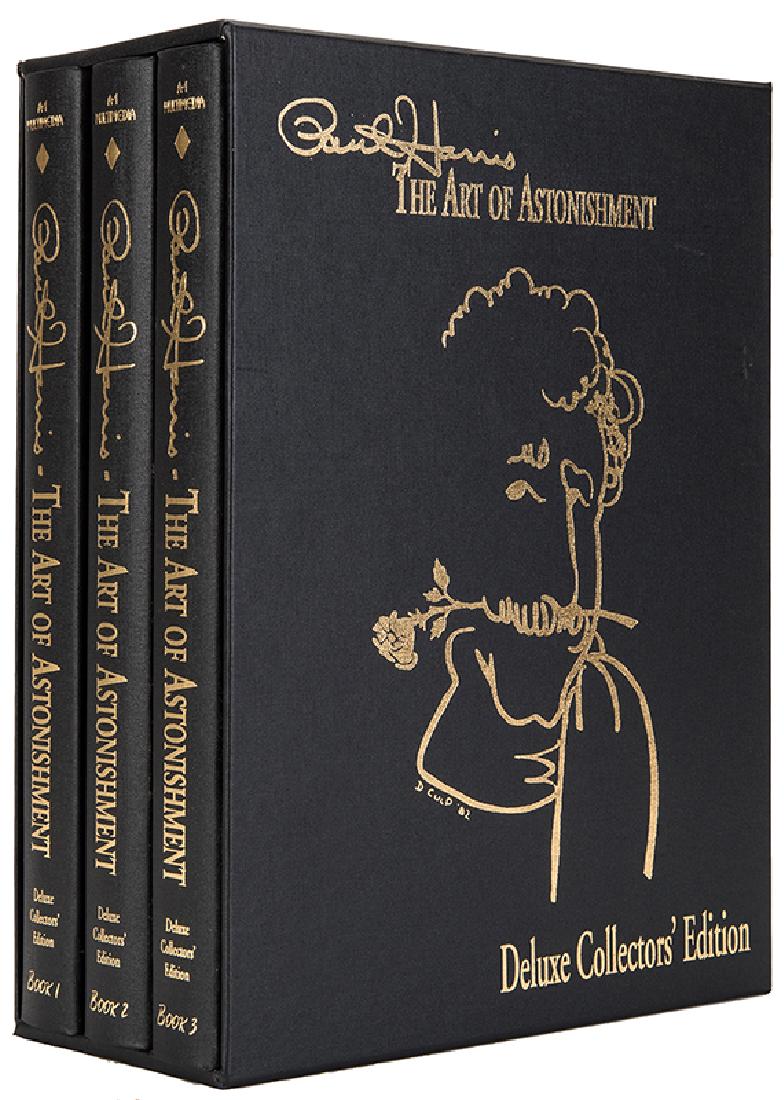 Harris, Paul. The Art of Astonishment, Volumes 1-3.: Harris, Paul and Eric Mead. The Art of Astonishment, Volumes 1-3. [California]: A-1 Multimedia, 1996. Publisher’s cloth stamped in gold. Illustrated. Number 173 of a limited, signed, numbered deluxe
