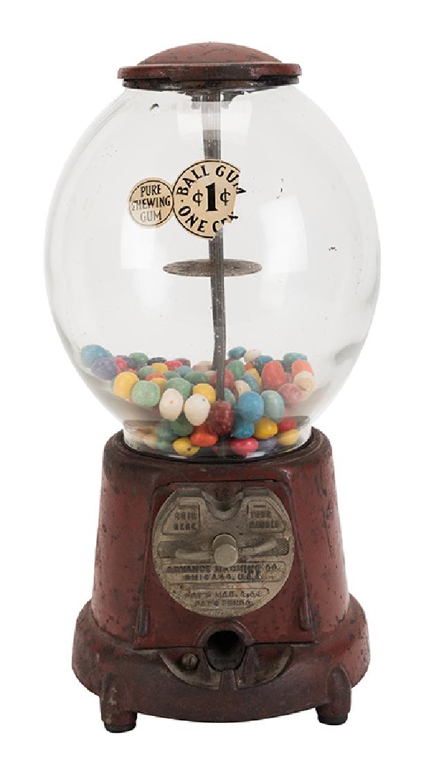 Advance Machine Company 1 Cent Gumball Vendor. (1 of 1)