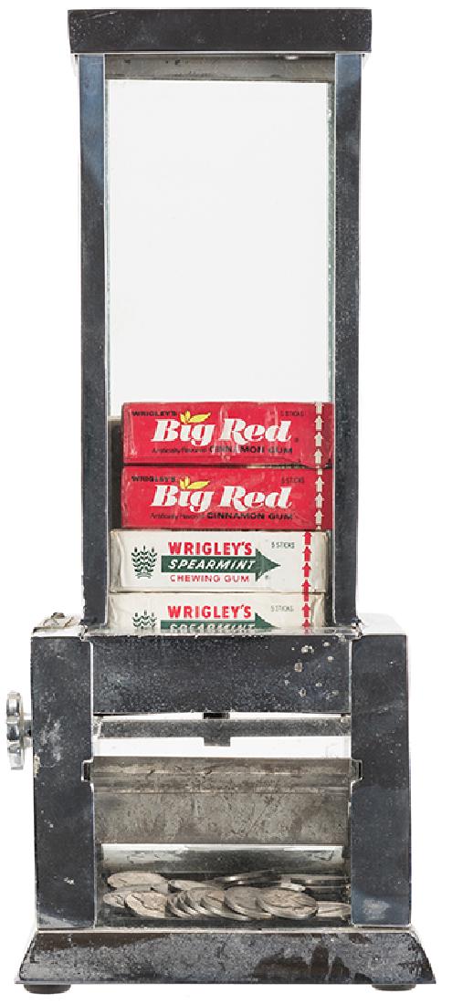 Northwestern Corp. 5 Cent “Sellall” Gum Vendor.: Northwestern Corp. 5 Cent “Sellall” Gum Vendor. Morris, Ill., ca. 1925. This machine could sell either gum or mints. It held 20 packages of either product. Chrome plated. Original lock and key. Wo