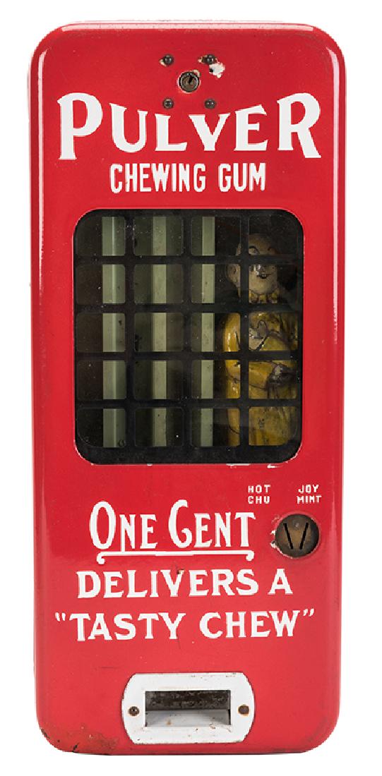 Pulver Company Inc. 1 Cent Yellow Kid Gum Vendor. (1 of 2)
