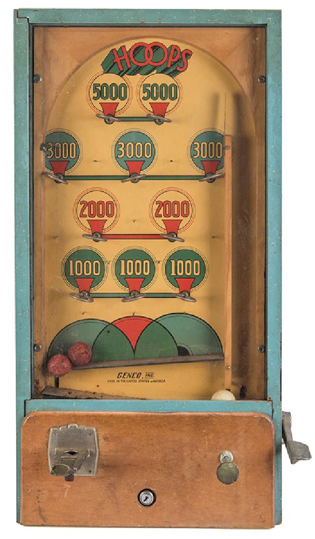 Genco Mfg. Co. 5 Cent Hoops Arcade Machine. (1 of 1)