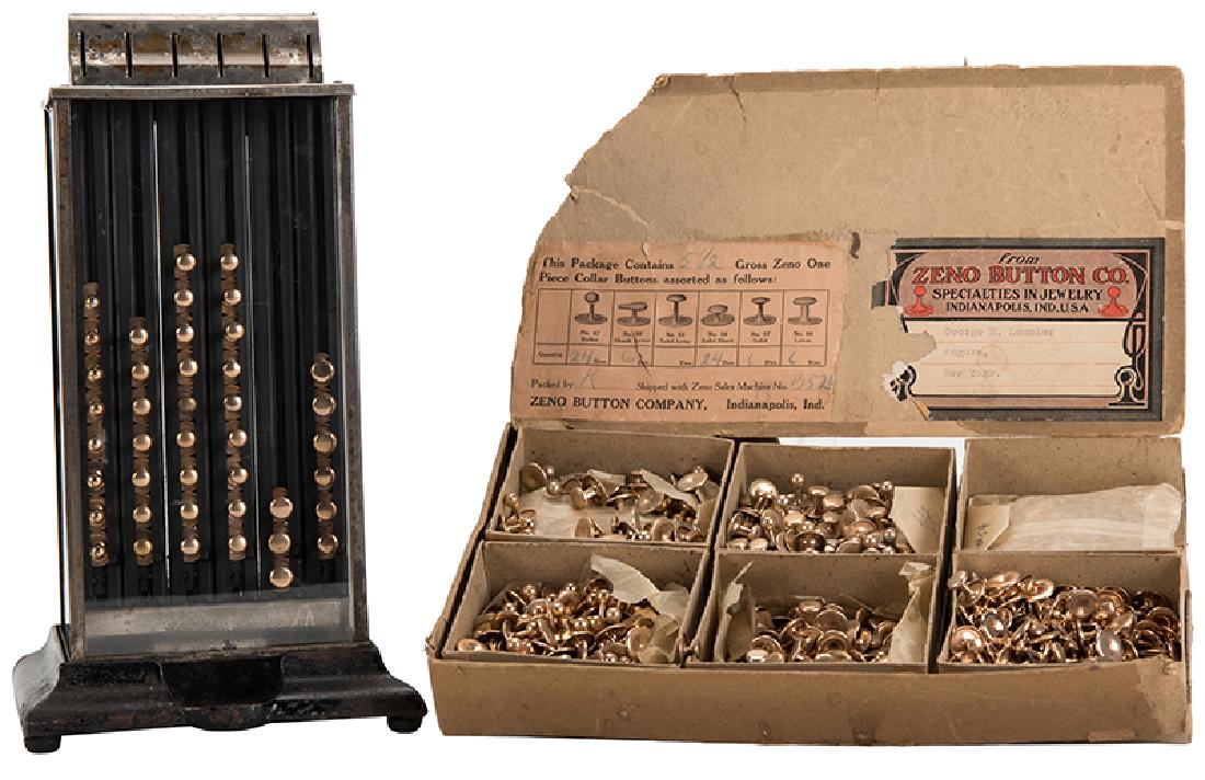 Zeno Button Co. 10 Cent Collar Button Vendor and (1 of 1)