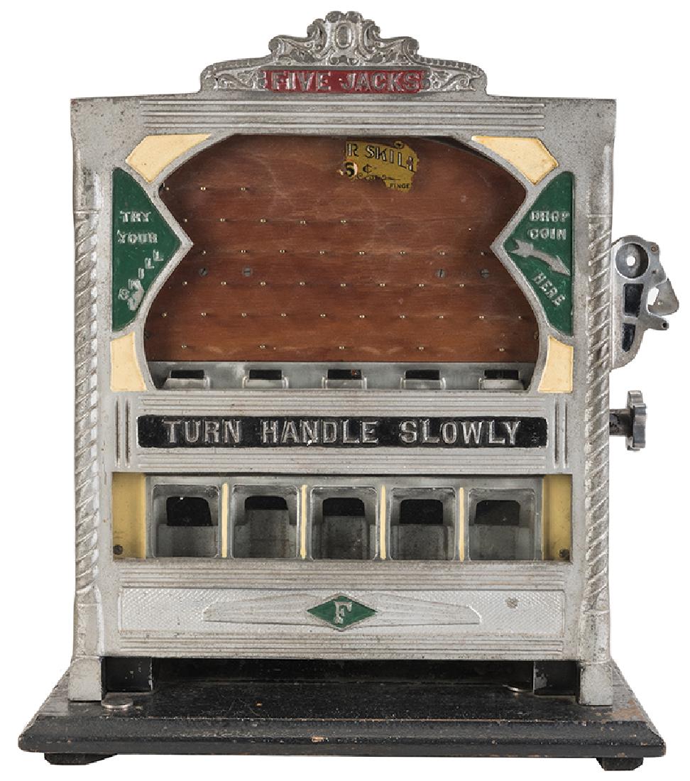 Field Mfg. Co. 5 Cent Five Jacks Machine. (1 of 1)