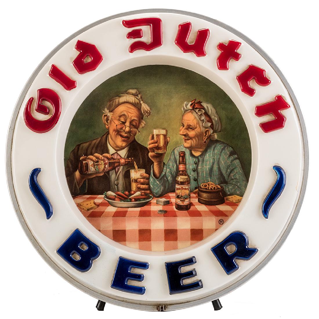 Old Dutch Beer Light Up Fluorescent Advertising Sign. (1 of 1)