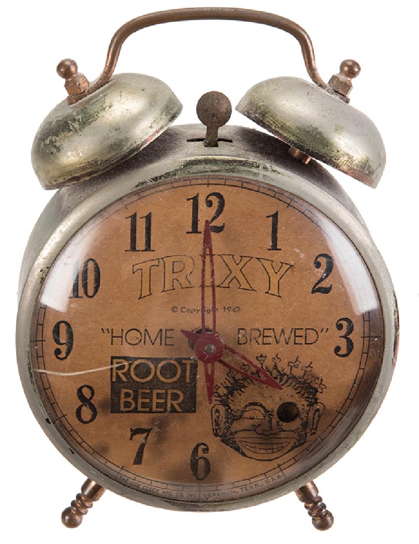 Trixy Root Beer Black Americana Advertising Alarm (1 of 1)