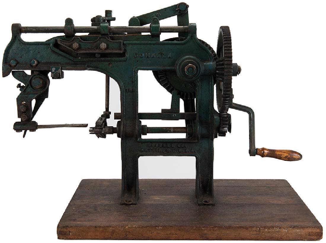 Goodell Co. Bonanza Cast Iron Apple Peeler Mounted on (1 of 1)