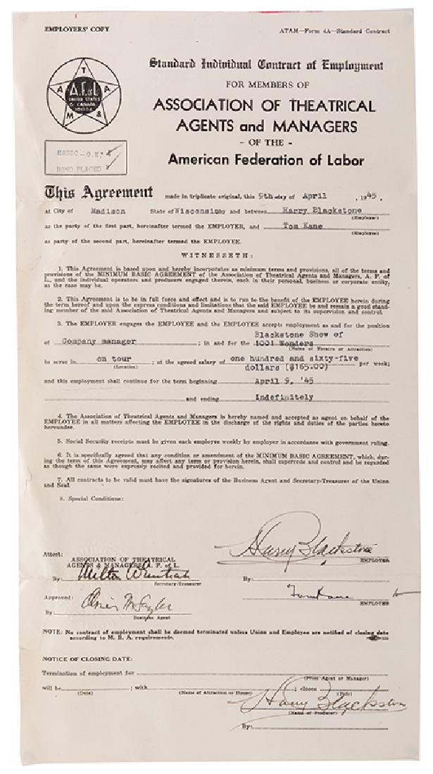 Contract Agreement Between Blackstone and His Company (1 of 1)