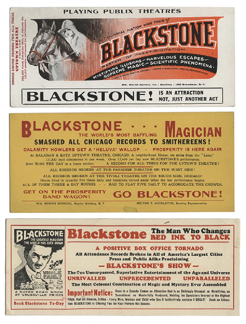 Trio of Blackstone Magic Show Blotters. (1 of 1)