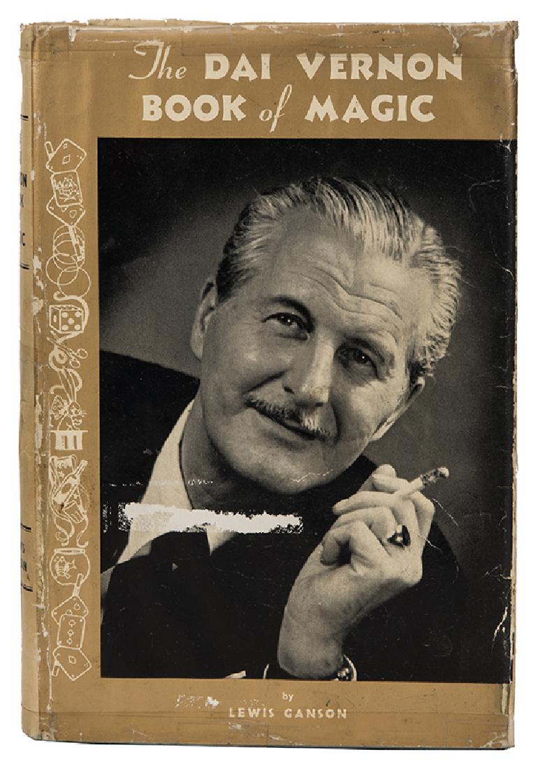 The Dai Vernon Book of Magic.: Vernon, Dai and Lewis Ganson. The Dai Vernon Book of Magic. London: Harry Stanley, [1957]. Black buckram, gilt-stamped, with pictorial dust-jacket. Illustrated photographically. 8vo. Ownership signatu