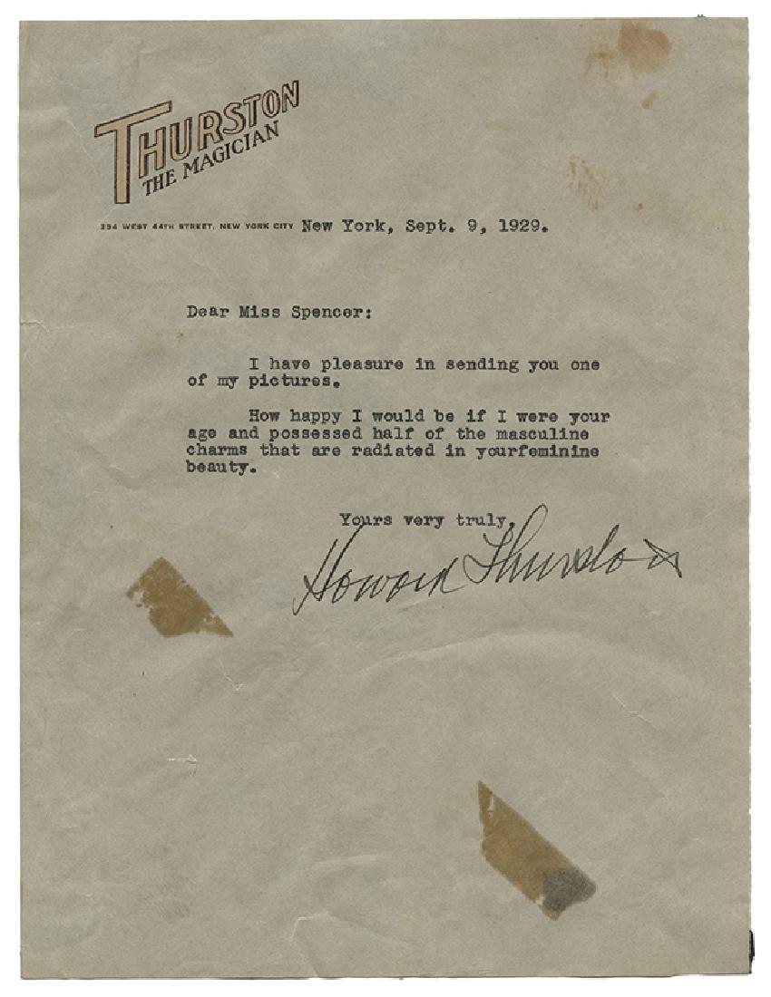 Typed Letter Signed, “Howard Thurston”, to Chrystal (1 of 1)