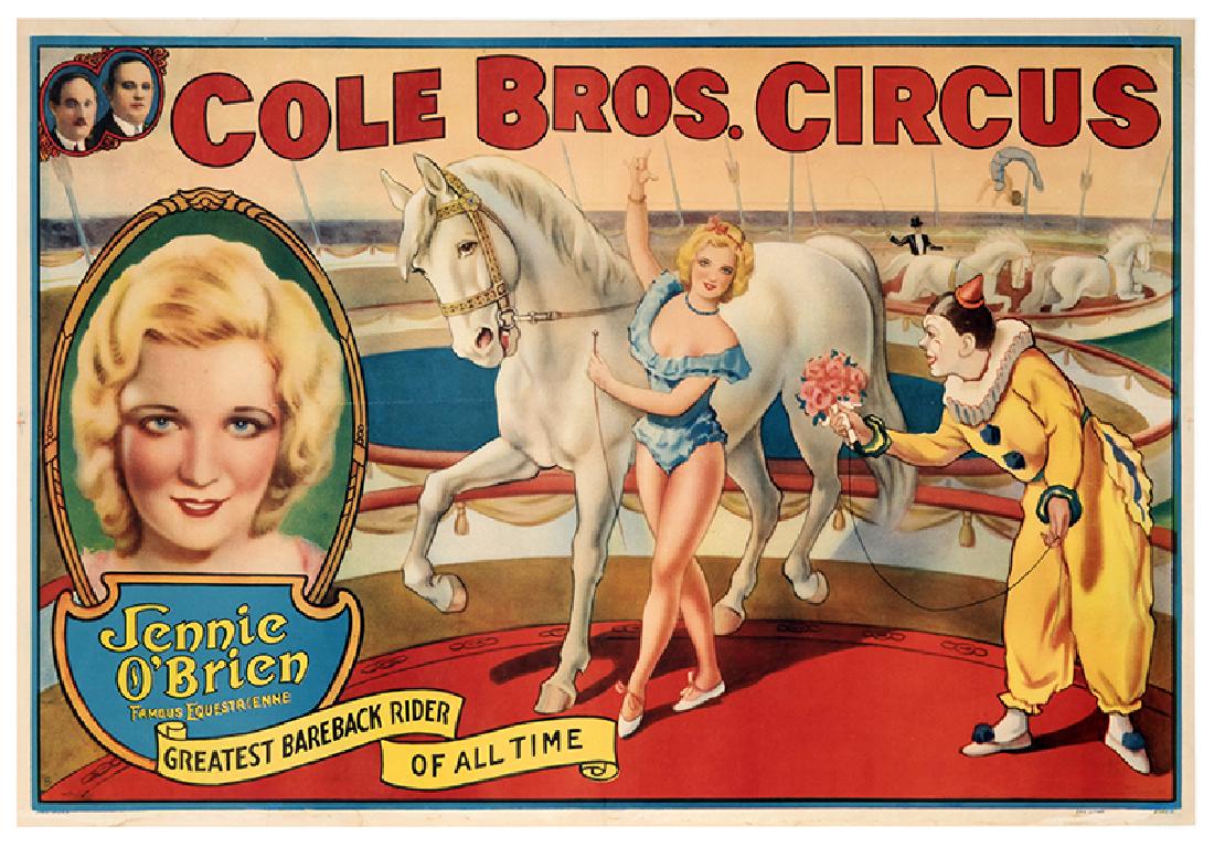 Cole Bros. Circus. Jennie O'Brien. Greatest Bareback (1 of 1)