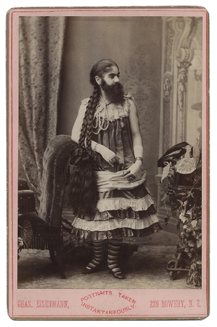 Pair of Annie Jones Bearded Lady Cabinet Photos. (1 of 2)