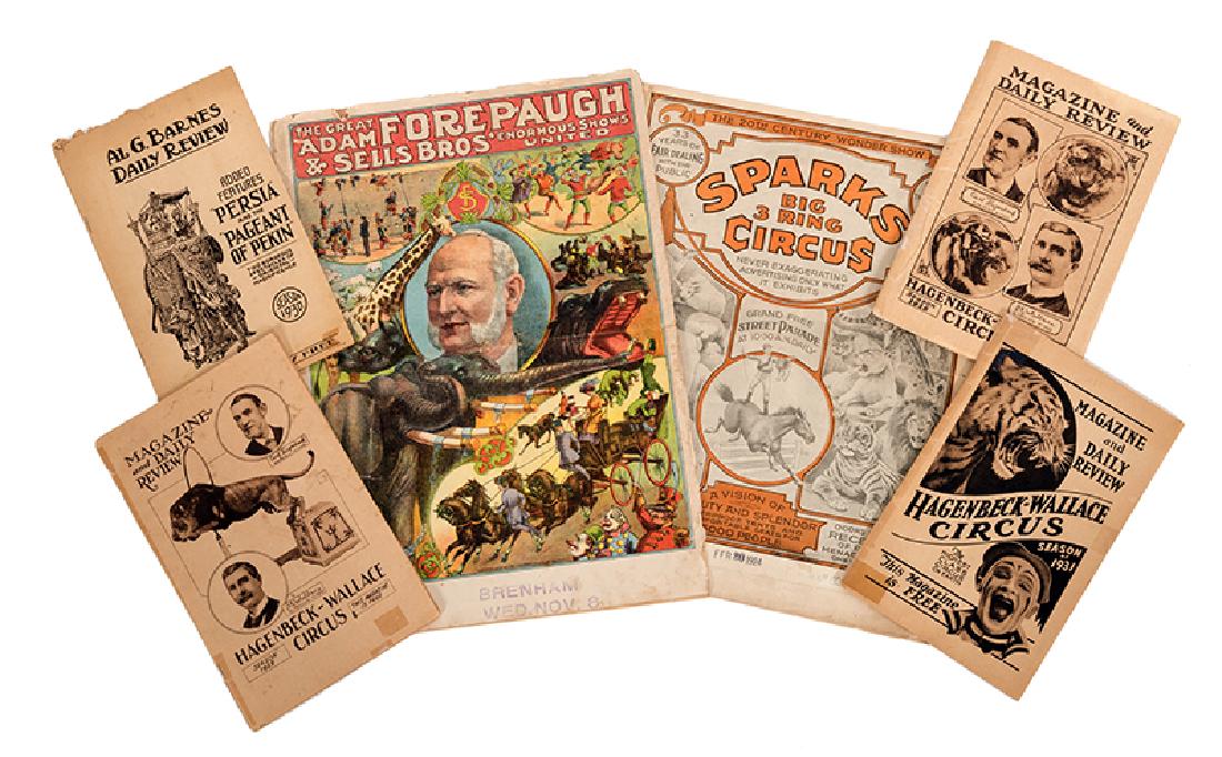 Collection of 6 Circus Programs and Couriers. (1 of 1)