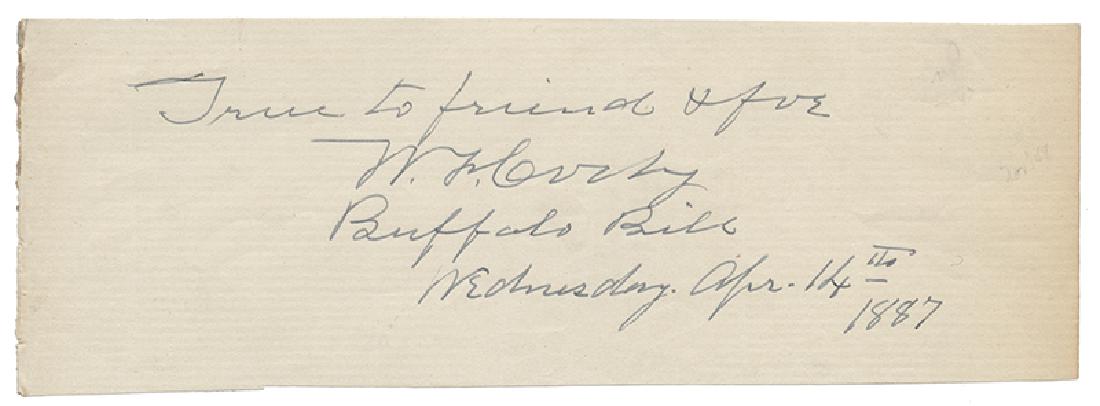 William F. "Buffalo Bill" Inscribed and Signed Clipped (1 of 1)