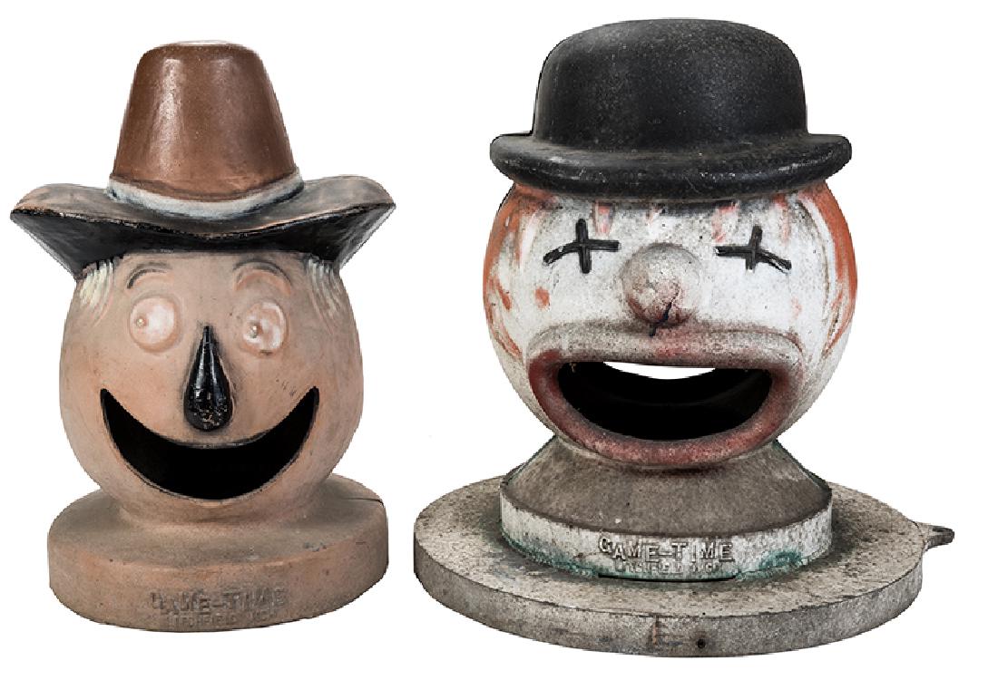 Four Figural Amusement Park Garbage Can Toppers. (1 of 2)