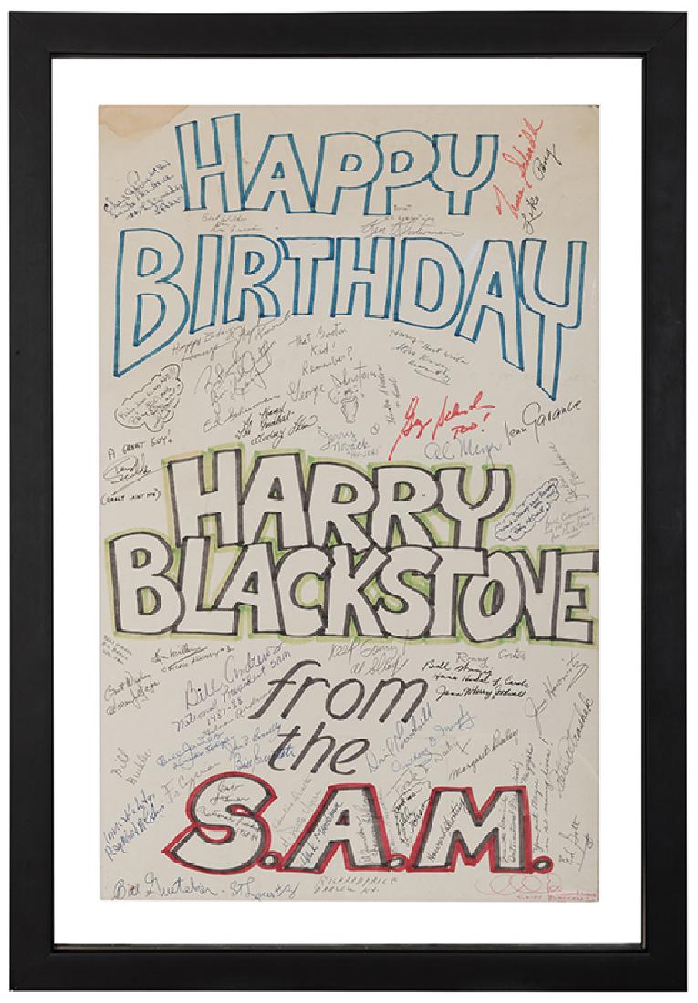 Harry Blackstone Jr. Signed Giant Birthday Card. (1 of 2)