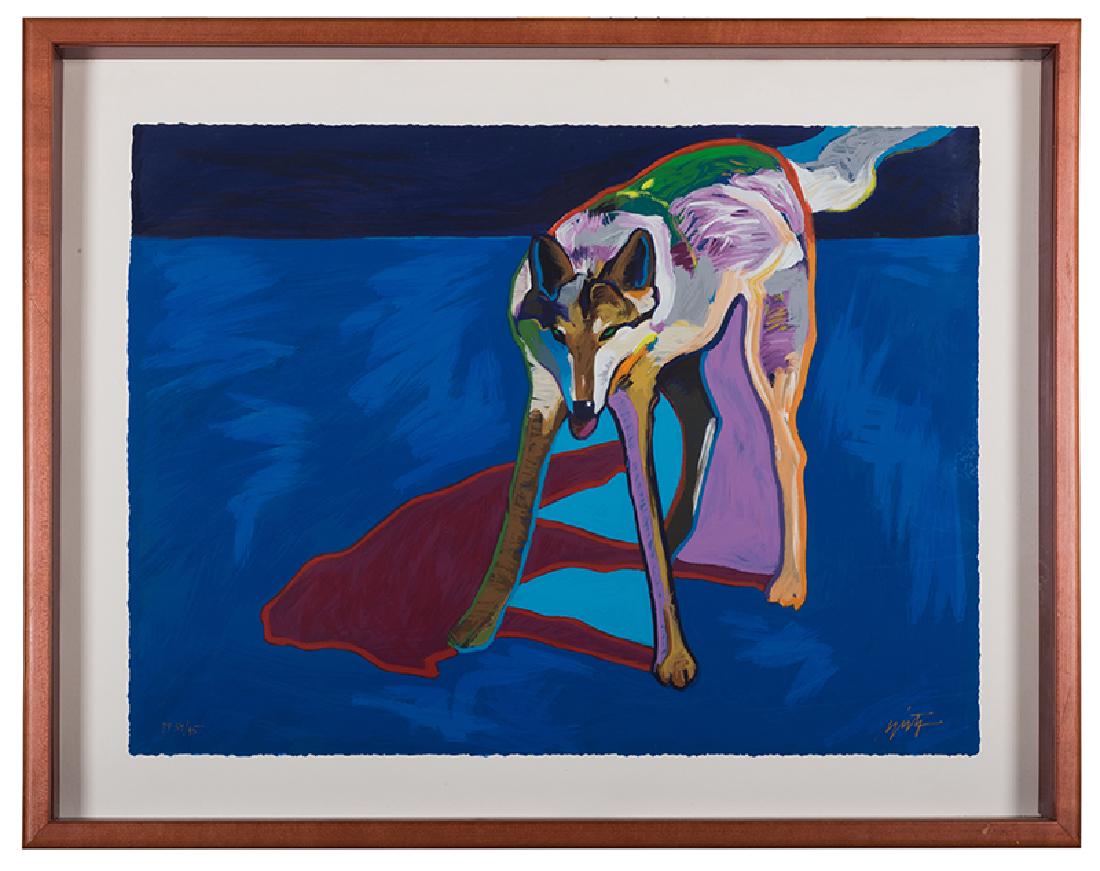 Nieto, John. Coyote, from "Wolf Medicine" Suite. Pair (1 of 2)