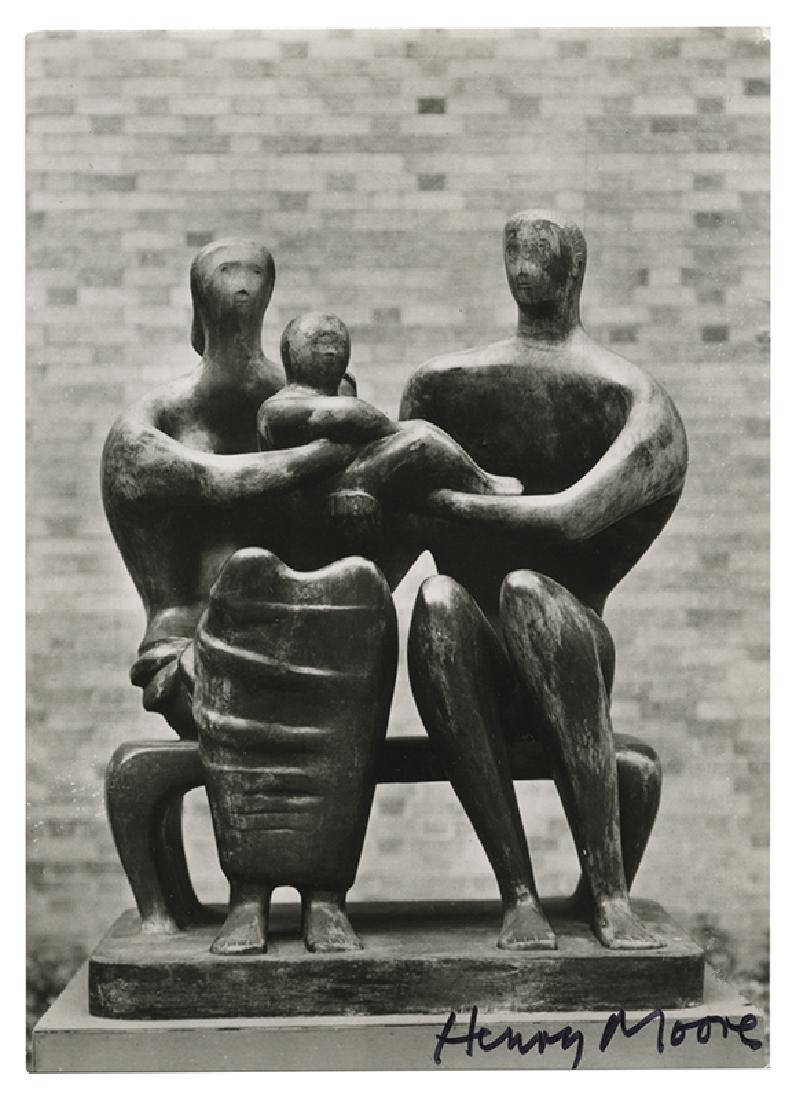 Henry Moore Signed Postcard. (1 of 1)