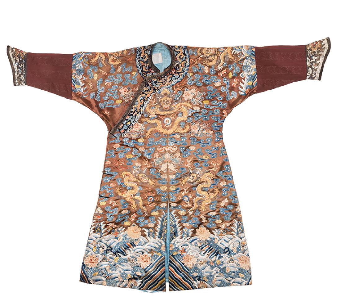 Virgil’s Chinese Imperial Chestnut Dragon Robe. (1 of 7)