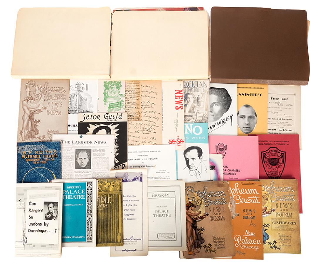 Collection of Dunninger Programs, Clippings, and (1 of 1)