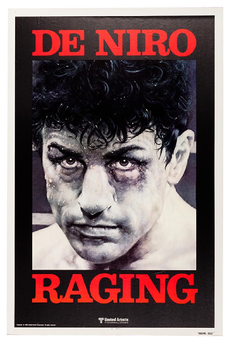 Raging Bull.: Raging Bull. United Artists, 1980. One sheet (41 x 27”). Drama starring Robert De Niro. Rolled. Minor wear to bottom margin. A.