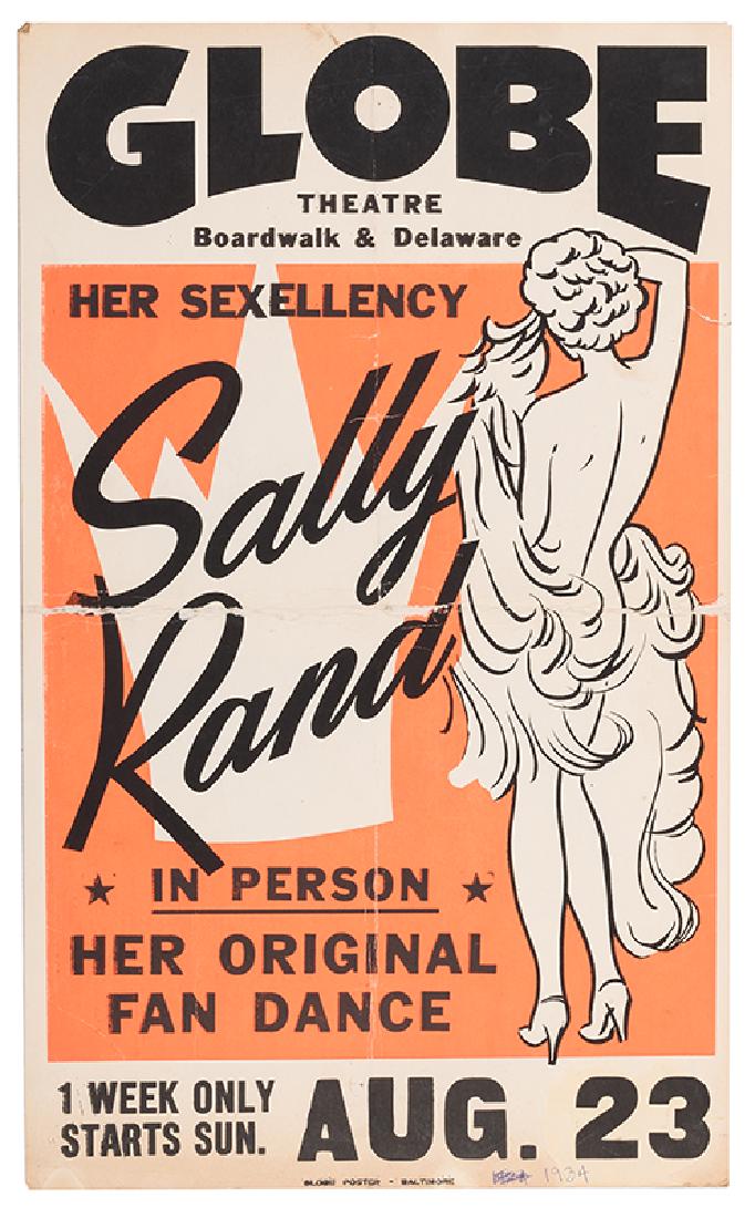 Sally Rand “Her Sexellency” Burlesque Fan Dance Window (1 of 1)