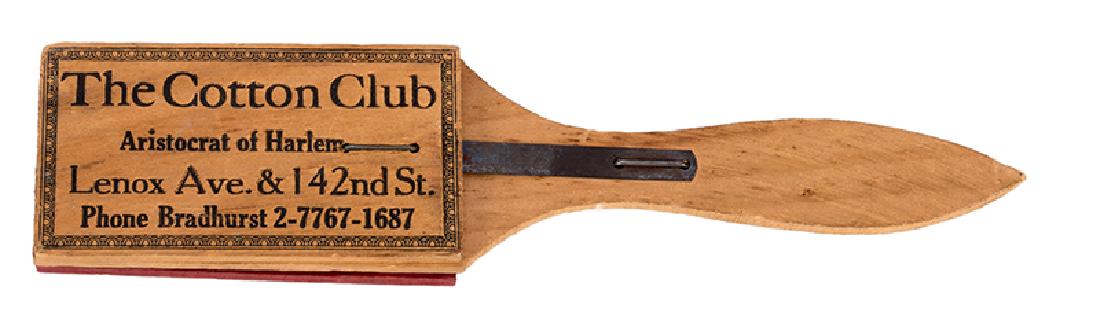 Harlem Cotton Club “Stormy Weather” Wooden Noisemaker. (1 of 2)