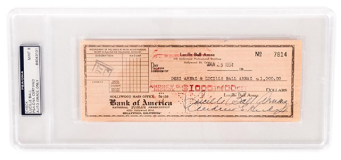 Lucille Ball Signed Check. (1 of 1)