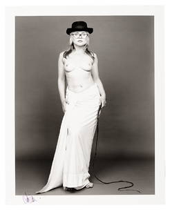 Deborah Harry Portrait by Len Prince.: Deborah Harry Portrait by Len Prince. New York, 1992. Gelatin silver print, signed in the lower left corner, editioned, signed, and titled “Debrah with Whip” on the verso by the photographer numbe