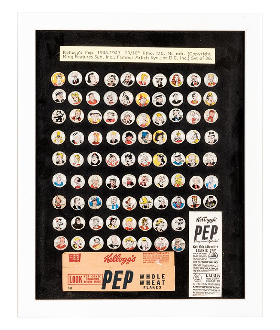 Kellogg’s Comic Character Pep Pins Complete Set of 86. (1 of 1)