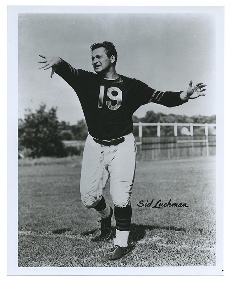 Chicago Bears Sid Luckman cards and autographs. (1 of 6)