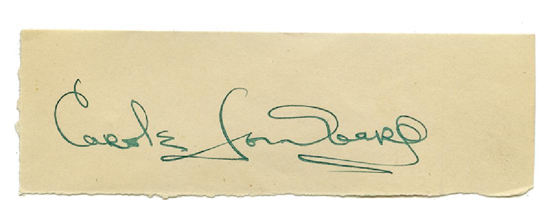 Carole Lombard Green fountain pen signature. (1 of 2)