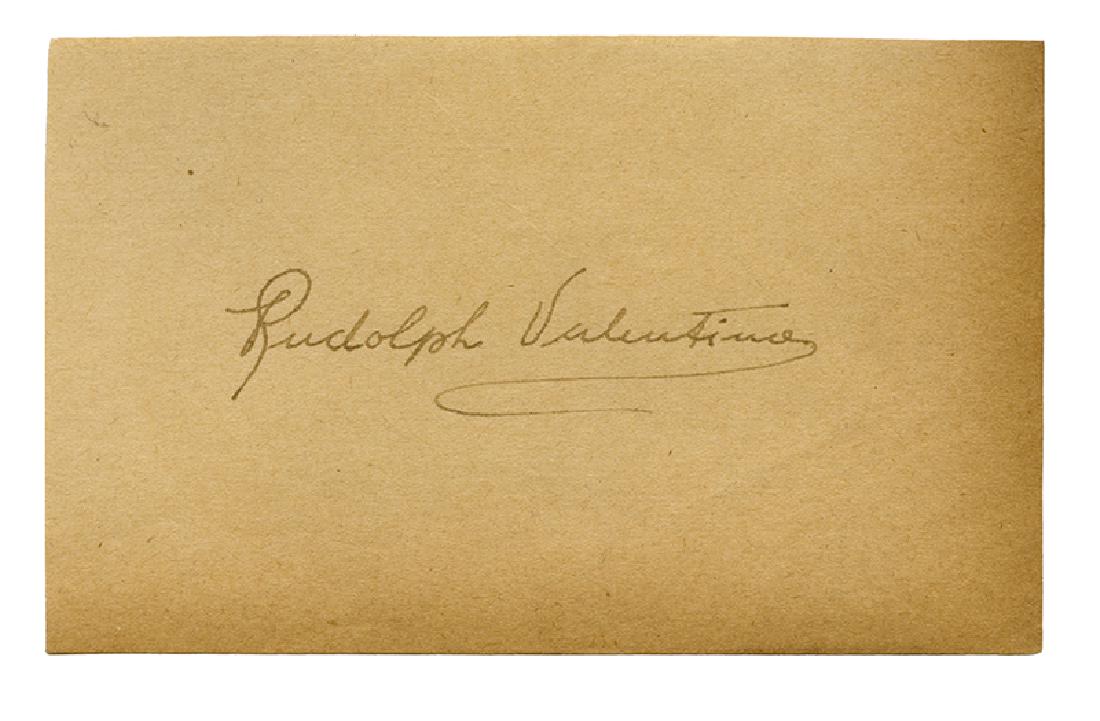 Rudolph Valentino Autographed Album Page. (1 of 1)