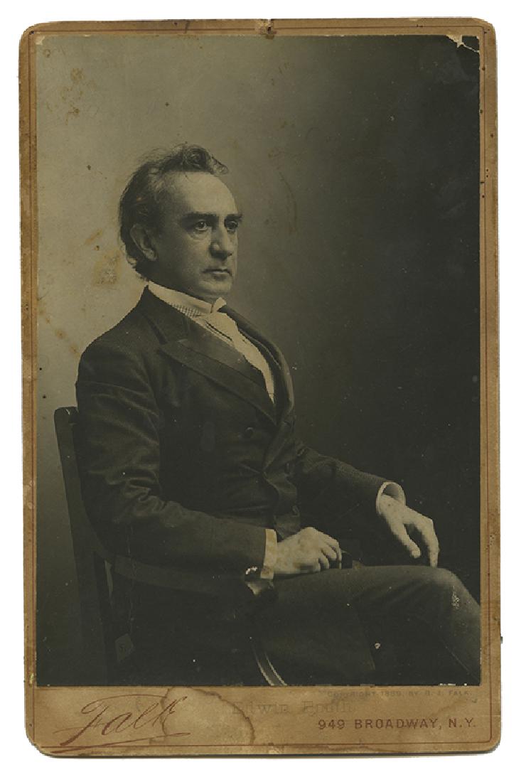 Photograph of Edwin Booth in cabinet card format. (1 of 2)