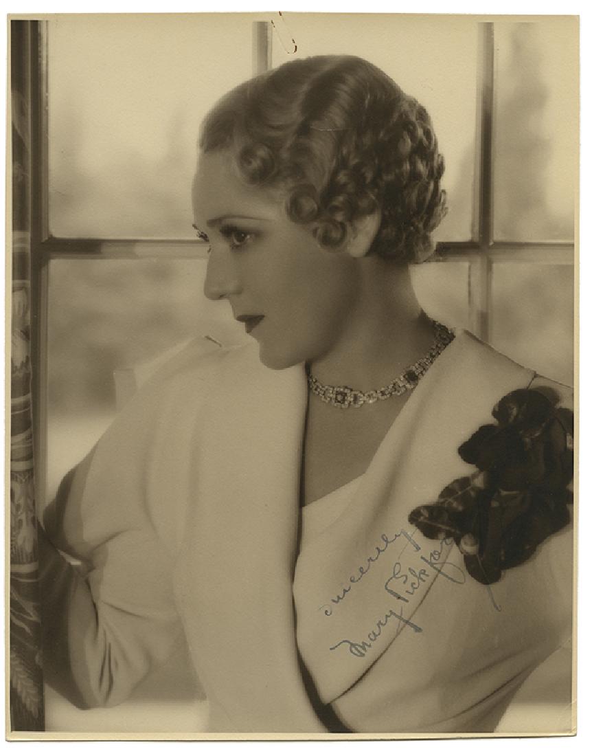 Signed profile portrait of Mary Pickford. (1 of 2)