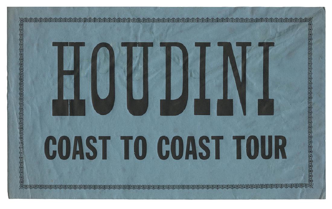 Houdini Coast to Coast Tour Luggage Label. (1 of 1)